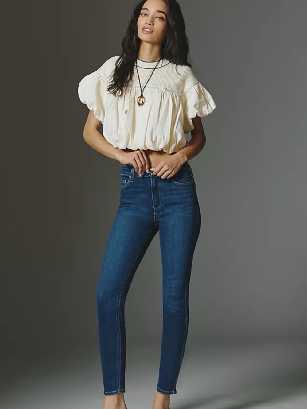 Anthropologie PAIGE Hoxton Ankle Indigo Skinny Jeans